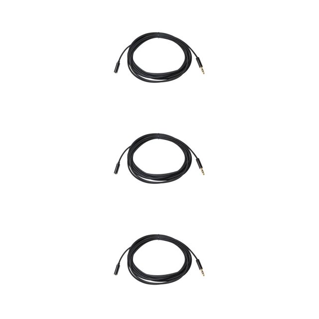 QualitChoice Câble d'Extension Audio Portable pour Ordinateur Portable Lecteur MP3 Adaptateur Mâle vers Femelle 3.5mm Accessoires de Conversion Pièces de Rechange 5m 3ensemble