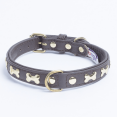 thumbnail image 1 of ROTTERDAM Os Collier pour Chien en Cuir Os à Rangée Simple, 1 of 2