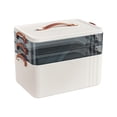 thumbnail image 1 of Milaget Portable Medical Box Elegant Emergency Storage Box for Car Family Use Travel 3 Layer, 1 of 8