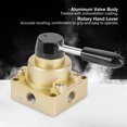 thumbnail image 3 of Pneumatic Valve,  Lever Hand Valve, HV-03 G3/8 3 Positions 4 Ways Pneumatic Air  Control  Hand Lever Valve, 3 of 8