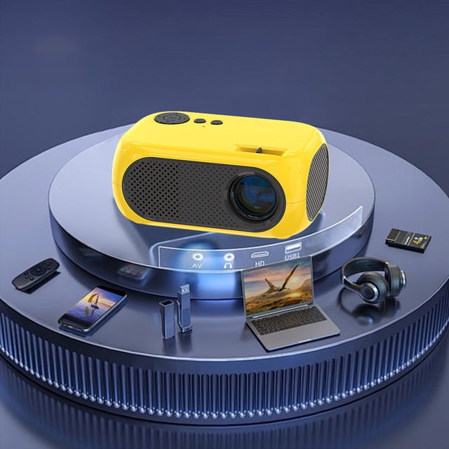 Birdeem Câble Micro Usb, Cadeau pour Parents, Projecteur Hd Mini Portable à DEL pour la Maison, Machine Cadeau Cadeau Parent-Enfant, Prise en Charge du Décodage Hd 1080P, Prend en Charge la Lecture du Câble Av Usb Type U Disk, Mini Câble Usb