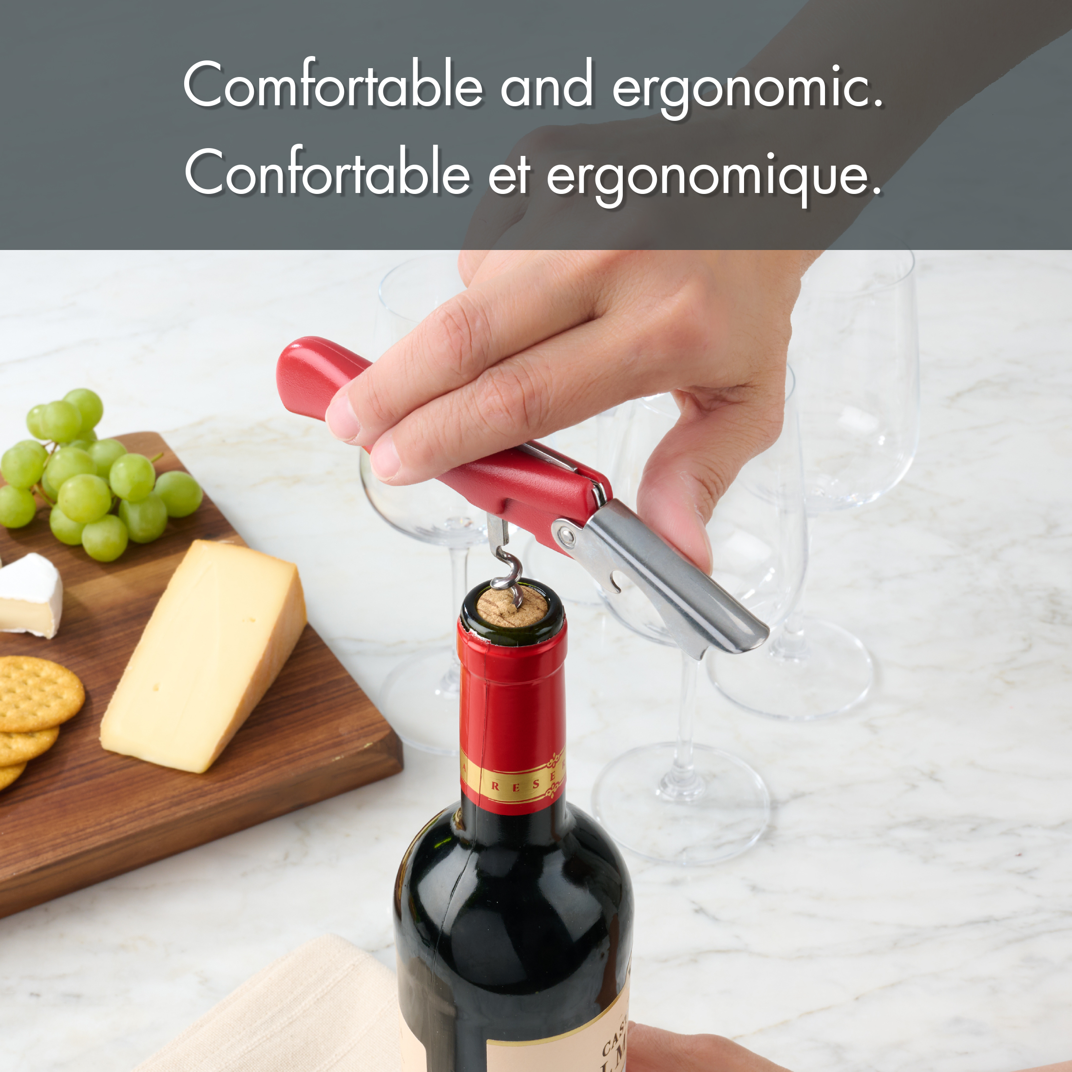 Tire-bouchon de sommelier Holiday Time, Rouge