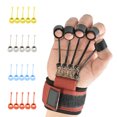 thumbnail image 2 of 5Pcs 10/20/40/60/75LB Finger Gripper High Elasticity Ergonomic Design Comfortable Grip Finger Exerciser Silicone Finger Flexion Extension Training Device, 2 of 7