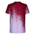 thumbnail image 4 of Qertyioot Hommes Imprimer Manches Courtes Col Rond T-shirt Casual Mode Manches Courtes Dégagement, 4 of 5