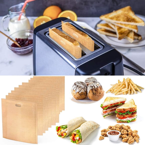Non-Stick Heat Resistant Toaster Sandwich Bags - Gluten Freed Reusable Oven Pastry Bags