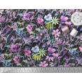 thumbnail image 2 of Soimoi Rayon Fabric Flower Watercolor Decor Fabric Printed Yard 42 Inch Wide, 2 of 3