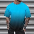 thumbnail image 1 of Qertyioot Été Mode Casual Hommes Col Rond Imprimé T-shirt Top Hipster Chemise, 1 of 5