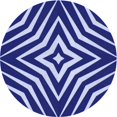 thumbnail image 1 of Ahgly Company Tapis Rond Lavable en Machine Intérieur Transitionnel Bleu Cobalt, 3 Pieds Rond, 1 of 7