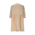 thumbnail image 4 of yoeyez Robes d'Été pour Femmes 2025 Maxi Mignonne Manches Bouffantes 3/4 à Rayures Nœud Papillon Mini Robe Soleil Col Ras du Cou Décontractée Style Babydoll Robes Amples Fluides Robe de Plage Jaune,G, 4 of 5