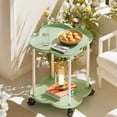 thumbnail image 1 of Table d'Appoint Portable à Roulettes avec Tablette de Rangement - Chariot Mobile pour Chambre, Salon Ou Bureau, 1 of 6