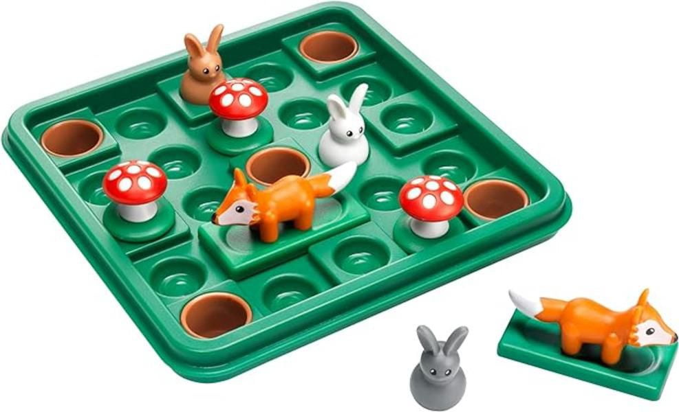 Smart Games Lièvres et Renards - French game - 60 progressive challenges - For kids 7+