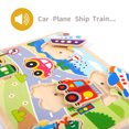 thumbnail image 3 of TOOKYLAND Vehicule Sounds Peg Puzzle - 7pcs - Wooden Puzzle with Sound Effects, Ages 18m+, 3 of 9