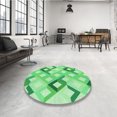 thumbnail image 4 of Ahgly Company Machine Washable Indoor Rectangle Transitional Jade Green Area Rugs, 8' x 12', 4 of 7