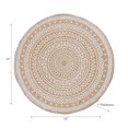 thumbnail image 2 of Round Jute Placemat White Mandala - Set of 12, 2 of 3
