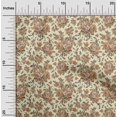 thumbnail image 2 of oneOone Velvet Light Yellow Fabric Florals Craft Projects Decor Fabric Printed By The Yard 58 Inch Wide, 2 of 4
