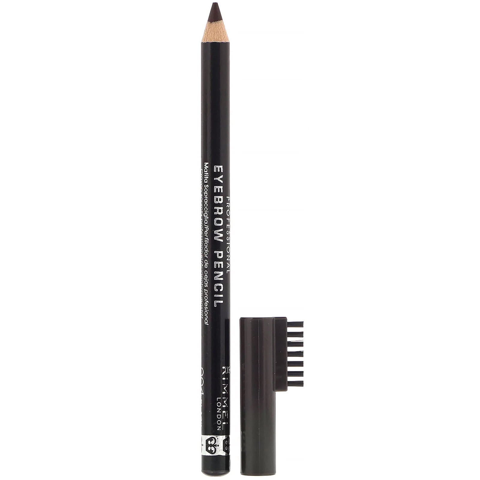 Rimmel Crayon Professionnel Brow This Way, Sourcils Naturels, Crayon 2 En 1 Avec Brosse Intégrée, 100% Sans Cruauté
