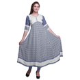 thumbnail image 1 of Bimba Print Long Party Wear Anarkali Kurta Flared A Line Kurtis For Women, 1 of 5