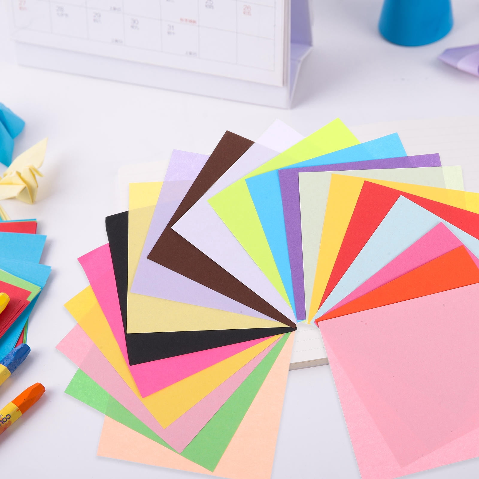 BRIGHTFUFU 200Pack Double Sided Printer Paper Assorted Color For Focus Enhancement Great For Family Activities