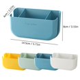 thumbnail image 3 of 2PC Spoon And Lid Rest Wall Mounted Storage Box With Hook Mobile Phone Holder Mobile Phone Charging Station Remote Control Storage Box Self Adhesive Double Sided Tape Fixed Position White, 3 of 3