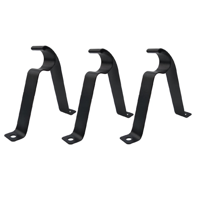 GUOOL Supports de Tringle à Rideaux Robustes Supports de Tringle en Fer Supports de Rideau avec Vis 19 mm Noir