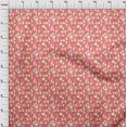 thumbnail image 3 of oneOone Rayon Dark Peach Fabric Texture & Triangle Geometric Dress Material Fabric Print Fabric By The Yard 56 Inch Wide, 3 of 5