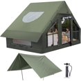 thumbnail image 1 of Inflatable Camping Tent, 4-6 Person Inflatable Tent for Camping, Easy Setup Waterproof Glamping Tent with Skyscreen, PVC 2 Door and Skylight, Pump, Stove Jack, Mosquito Screen, Pole, 1 of 9