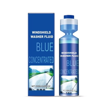 Btomtd Blueberry Concentrated Windshield Washer Fluid 250ml Washer Fluid Car Windshield1 Bottle Makes 8 Gallons Long-Lasting Clear Vision, BLUE