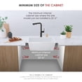 thumbnail image 4 of Stylish Dual Mount 22" White Composite Granite Single Bowl Kitchen Sink with Strainer S-822H, 4 of 14
