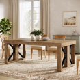 thumbnail image 3 of Tribesigns 70.87" Rectangular Dining Table for 6-8 People, Farmhouse Wooden Kitchen Dinner Table with Strong Base, 3 of 7