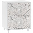 thumbnail image 1 of HOMCOM Nightstand, Bedside Table with 2 Drawers, Mid-Century Style, White, 1 of 10