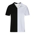 thumbnail image 4 of Styesk T-Shirts pour Hommes Pull à Boutons Manches Courtes Col Rabattu Chemise Haut Blouse, 4 of 4