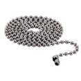 thumbnail image 2 of Collier Chaîne Boule en Acier Titane à Porter Couleur Argent Design Classique avec Fermoir Robuste 2 Pcs, 2 of 8