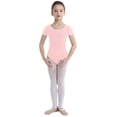 thumbnail image 1 of Miaeowve Justaucorps Classique à Manches Courtes pour Filles, Extensible, de Gym, de Ballet et de Danse, Rose, 4, 1 of 7