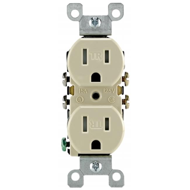 Leviton Mfg M21-T5320-IMP 10 Unités 15 A Réceptacle Recto Verso Ivoire