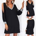 thumbnail image 2 of Ketyyh-chn99 Robes Formelles pour Femmes Robe d'Été Robe Maxi Robe de Soirée Élégante Taille Haute Robe de Fête de Mariage Robe Longue Noir,2TG, 2 of 5
