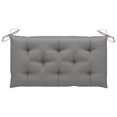 thumbnail image 5 of vidaXL Garden Bench with Grey Cushion 112 cm Solid Teak Wood, 5 of 5