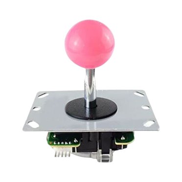 Transemion Rocker Arcade Accessoires Machines Distributeur Opération Partie Jeux DIY Fonction Levier Contrôleur Joystick Opération Zéro Délai Boule Rose