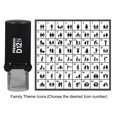 thumbnail image 1 of Printtoo Personalized Family Theme Icons Rubber Stamp Self Inking Stamper 12 mm-Red, 1 of 7