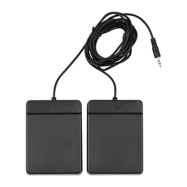 Pédale Compacte 3.5mm Interface Universelle Double Pédale pour Instruments de Musique Piano Portable Enroulable