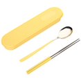 thumbnail image 1 of MesaSe 1 Set Cutlery Spoon Fork Food Grade Mirror Polish Smooth Edge Reusable Heat-Resistant Dinning Stainless Steel Spoon Fork Chopsticks Flatware with Storage Box Set for Home, 1 of 8
