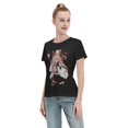 thumbnail image 4 of T-Shirt Basique à Manches Courtes pour Femmes Demon Slayer : Koiju et Nidouzi, 4 of 6