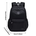 thumbnail image 3 of TIEVOSA Sac à Dos Noir pour l'École, le Cégep et les Voyages : Sac à Livres Résistant à l'Eau avec 8 Compartiments, 3 of 8