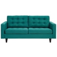 thumbnail image 3 of Modway Empress Causeuse Moderne Rembourrée en Tissu, Bleu Sarcelle, 3 of 5