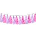 thumbnail image 2 of tredstone Premium Tissues Paper Tassels For Party Wedding And Birthday Hanging Decorations Reusable Paper Red,Type5 14 inch, 2 of 6