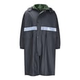 thumbnail image 2 of LOVZFMLL Manteaux pour Hommes Résistants aux Orages Imperméable Long Imperméable en PVC Imperméable de Randonnée Couleur Unie Bande Réfléchissante Imperméable à Manches Longues pour Homme, 2 of 6