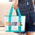 thumbnail image 1 of Hbdhejl Transparent Large Capacity Beach Bag Travel Storage Bag Convenient Portable Cosmetic Bag, 1 of 7