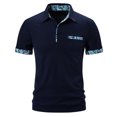 thumbnail image 1 of Birdeem Chemise Décontractée pour Hommes Patchwork Imprimé Bouton Col Rabattu Manches Courtes T-Shirt Chandail Blouse, 1 of 12