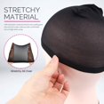 thumbnail image 2 of 4PCs Brown Stocking Wig Caps Stretchy Nylon Wig Caps for Women, 2 of 6