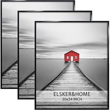 ELSKER&HOME 12x16 Picture Frame White 3 Pack, Poster Frame for Horizontal or Vertical Wall Mounting, Sturdy and Scratch-proof