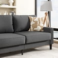 thumbnail image 4 of Mainstays Modern Upholstered Fabric Sofa, Dark Grey, 4 of 9